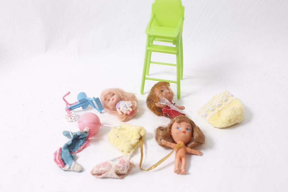 1960s Mattel Liddle Kiddles Doll Lot FLAWED Toy Parts Set ~ 260521-WH 785